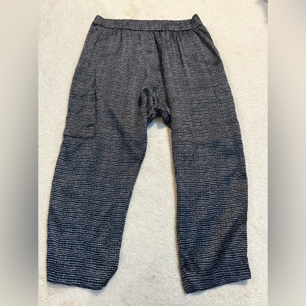 Eileen Fisher printed silk pants small nwot